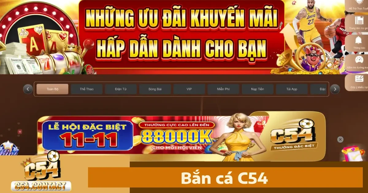 Ưu đãi hấp dẫn khi chơi Bắn cá C54
