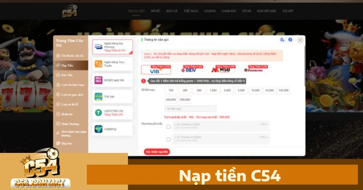 Giao Dịch Tại c54 – Đơn Giản, Nhanh Chóng, An Toàn